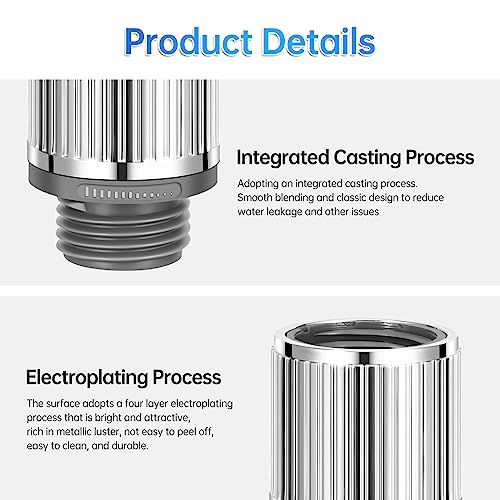 MAAYAYA 2-Pack Shower Flow Control Valve, Rotating Body, Chrome | MAAYAYA 2-pack chrome valves; rotate body to adjust flow; screw-mount; fits handheld showers & bidet sprayers; leak-free - color: Silver