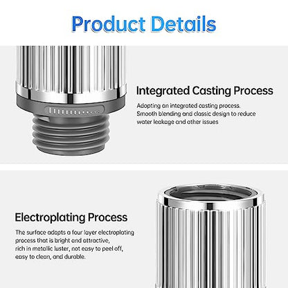 MAAYAYA 2-Pack Shower Flow Control Valve, Rotating Body, Chrome | MAAYAYA 2-pack chrome valves; rotate body to adjust flow; screw-mount; fits handheld showers & bidet sprayers; leak-free - color: Silver