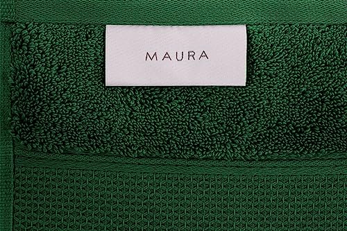 MAURA Hunter Green Hand Towels for Bathroom. Luxury Turkish Cotton Bath Hand Towels Set of 6. Ultra-Soft, Thick & Plush - Dark Green - color: Midnight Green, size: Hand Towel (6-Pack)