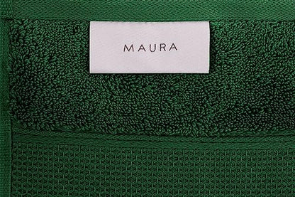 MAURA Hunter Green Hand Towels for Bathroom. Luxury Turkish Cotton Bath Hand Towels Set of 6. Ultra-Soft, Thick & Plush - Dark Green - color: Midnight Green, size: Hand Towel (6-Pack)