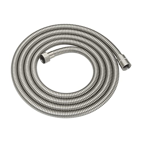 RUMOSE 98 inches Extra Long Shower Hose, Nickel | Shower Head Extension Hose, Attachment Flexible Handheld Shower Sprayer Hose, Stainless Steel Shower Tube - color: Nickel, size: 98"
