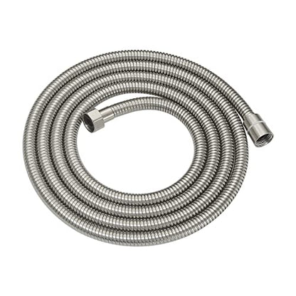 RUMOSE 98 inches Extra Long Shower Hose, Nickel | Shower Head Extension Hose, Attachment Flexible Handheld Shower Sprayer Hose, Stainless Steel Shower Tube - color: Nickel, size: 98"