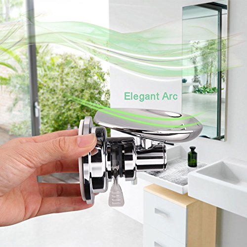 BOPai Elegant Suction Cup Soap Dish, Chrome | Repositionable & Powerful Vacuum Suction