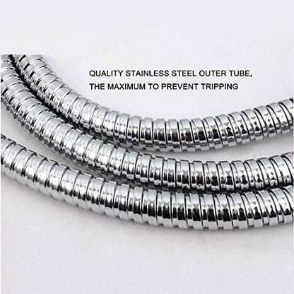 Shower Hose, 98-inch Stainless Steel Showerhead Hose with G1/2 Universal Brass Connector, Chrome - size: 98 inches