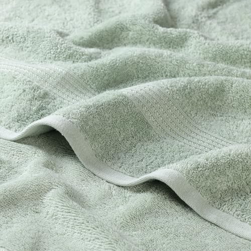 Superior Egyptian Cotton 6-Piece Towel Set, Bathroom Essentials, Towels For Bathroom, Apartment, Airbnb, Guest Bath, Face, Hand, Bath Towels, Washcloths, Absorbent, Fast Drying, Sage