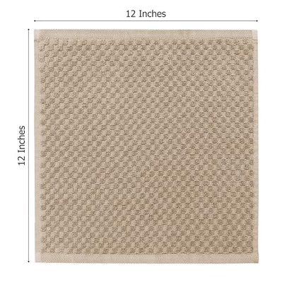 COTTON CRAFT Euro Spa Waffle Wash Cloth - Set of 12 Linen Washcloth | Luxury Face Towel Set - 100% Cotton - Soft Plush Absorbent Low Lint Quick Dry - Gym Shower Beach Bath Kitchen - 12x12 inches - color: Linen, size: 12 Pack Wash Cloths