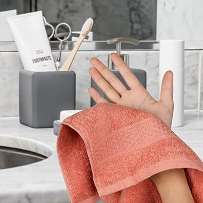 Washcloths for Body and Face - Absorbent Bath Towels Bulk Set, 100% Cotton Hotel Towels for Bathroom . Durable,Soft Wash Rag (Multicolor, Pack of 12)