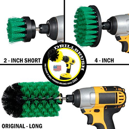 Drill Brush Power Scrubber by Useful Products - Drillbrush Oven Cleaner Brush Set - Kitchen Cleaning Brush Drill Brush Set - Kitchen Accessories - Drill Brush Attachment Countertop Scrubber Brush Set - color: Green