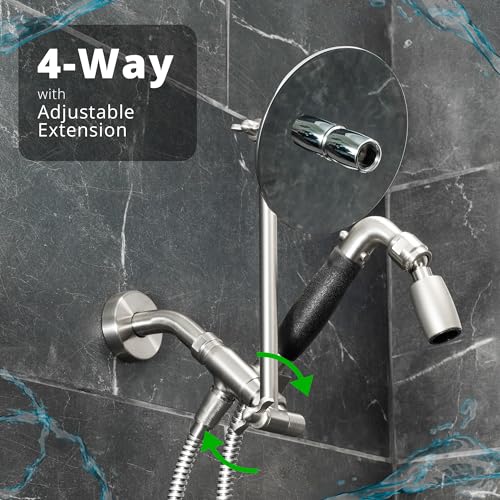 High Sierra® - Solid Lead-Free Metal 4-Way Combo with GEN 3 REFLECTIONS™ Fixed and Handheld Shower Head with Hose. Run Separately or Both at Full Flow - 1.25 GPM per Shower Head - Oil Rubbed Bronze - color: Oil Rubbed Bronze, size: 1.25 GPM