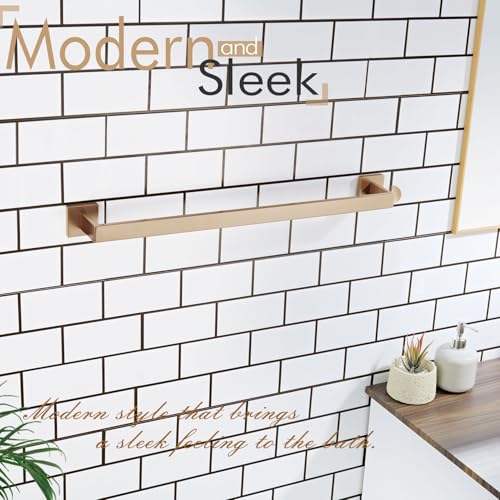 KOKOSIRI 20-Inch Towel Holder for Bathroom Kitchen Towel Bars Wall Mount SUS304 Stainless Steel Towel Rack, Champagne Bronze B4003CPG-L20 - color: Champagne Bronze, size: 20-Inch