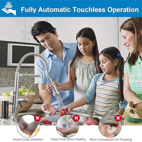 Automatic Soap Dispenser for Kitchen, Electric Soap Dispenser Built in Sink | Touchless Liquid hand Soap Dispenser with 1000ml Bottle, Infrared Sensors Soap Dispenser for Business Bathroom Matte Black - color: Matte Black-liquid