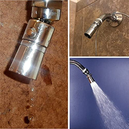 LDR Industries 520 1100CP-18 Water Saving Showerhead with Push Button Flow Control, Chrome Plated Brass
