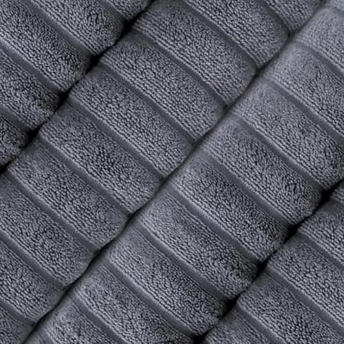 CTT Premium 4 Pack Bath Towels Set, Made with 100% Turkish Cotton, Spa & Hotel, Quick Drying Towels, Absorbent & Comfy | 27"x54" (Grey) - color: Grey, size: 4-Piece Bath Towel Set