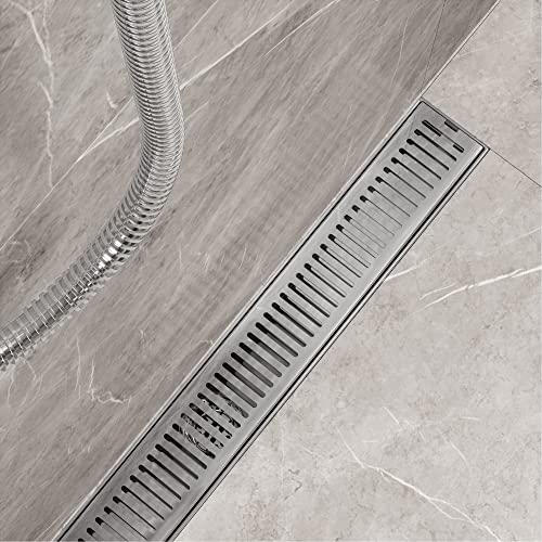 VIGO Elan 24 in. Linear Shower Drain in Chrome - VG07002CH - color: Chrome, size: 24 in.