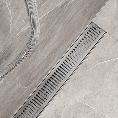 VIGO Elan 24 in. Linear Shower Drain in Chrome - VG07002CH - color: Chrome, size: 24 in.