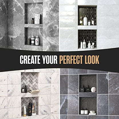 Shower Niche, Shower Niche Insert Tile Ready, 12x28 (13x29), Prefab Box | Houseables Recessed Bathroom Storage, In Wall Shelf, Cubby Inserts, Recessed Shampoo Soap Caddy, Inset Shelves, Built In Nook - size: 12 x 28 inches (ID)