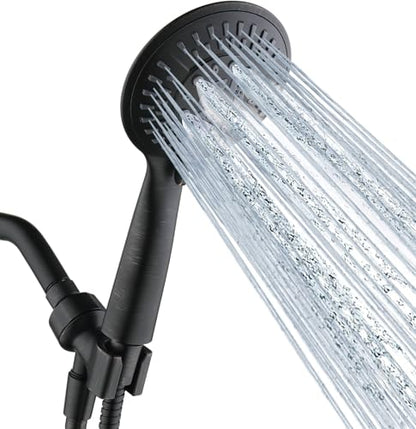 BRIGHT SHOWERS 9 Spray Settings Shower Head with Handheld High Pressure Oil-Rubbed Bronze Hand Held Showerhead with 60 Inch Stainless Steel Hose and Adjustable Overhead Bracket - color: Oil Rubbed Bronze, size: 2.5 Gallon Per Minute