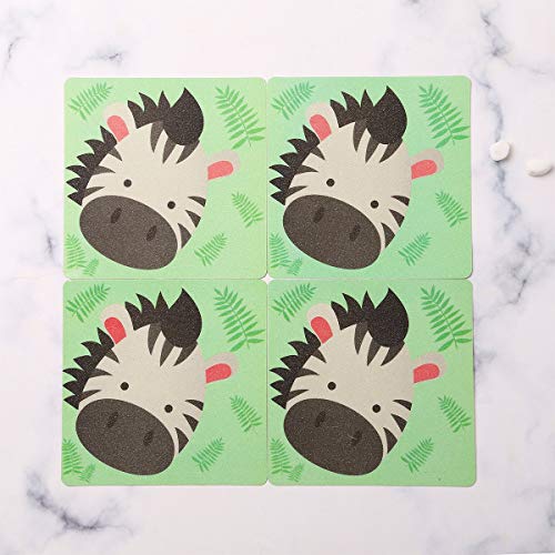 YiZYiF 12Pcs Non-Slip Bathtub Stickers Bathroom Shower Treads Cute Animal Kindergarten Decal for Kids Room Stairs Floors Pools (Owl, Zebra, sika Deer Randomly) Random Color 12 * 12cm