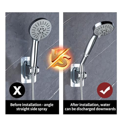 Shower Elbow Adapter for Handheld Shower Head 45 Degree Connectors Stainless Steel Construction Polished Chromes Finish - color: Long
