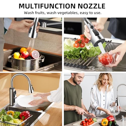 12 Pull Down Kitchen Faucet Head Adapter Kit, Includes 12 Thread Size Connectors, Faucet Hose Adapter Set, ABS Material, Faucet Nozzle Not Included - color: Adapter-Chrome