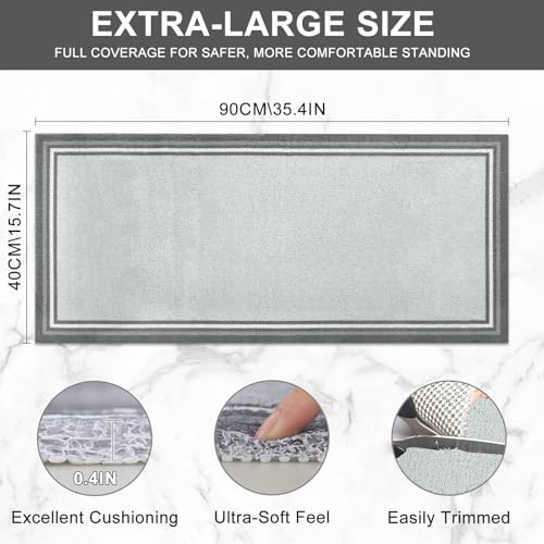 Non Slip Shower Bathtub Mat:36x16 Inch Bathtub Mat Non Slip with Drain, Soft Loofah Shower Mats for Inside Shower, Anti Slip, Foot Scrubber - color: Light Gray, size: 36" x 16" (Rectangular)