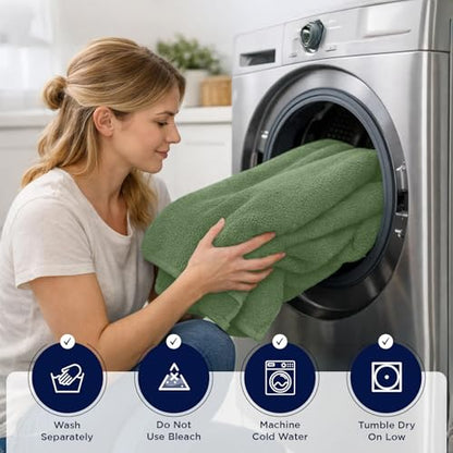 DAN RIVER 2 Pack Bath Sheets Extra Large 35x70, Large Bath Towels for Adults, XL Oversized Heavy Duty Towel Set, 600 GSM 100% Ring Spun Cotton, Soft Quick Dry, Sage Green - color: Sage Green