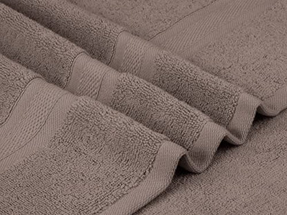 Towel and Linen Mart 4 Pieces Bath Towel Sets - Silver - 2 ply Low Twist Soft Feel Luxurious,Quick Dry, Extra Absorbent, 100% Ring Spun Cotton 600 GSM (27 x 54, Pack of 4) - color: Silver