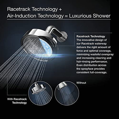 KOHLER 22169-G-BV Forte Multifunction Showerhead, Wall-Mount, 3 Spray Settings, 1.75 GPM, Vibrant Brushed Bronze - color: Brushed Bronze, size: 1.75 GPM
