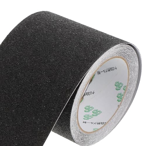 Anti-slip Stair Tread Tape Non-slip Adhesive Floor Protection Tape Waterproof Wear-resistant Black 10cm X 5m for Bathroom and Stair Safety