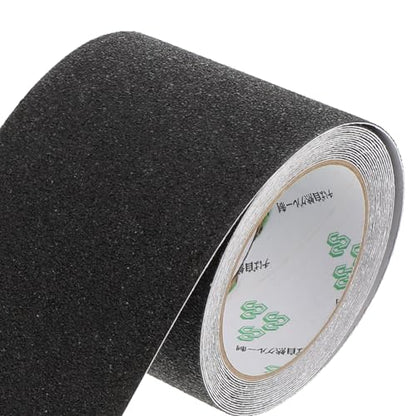 Anti-slip Stair Tread Tape Non-slip Adhesive Floor Protection Tape Waterproof Wear-resistant Black 10cm X 5m for Bathroom and Stair Safety