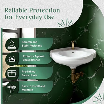 Renovators Supply Manufacturing Portsmouth 22 Inch Corner Wall Mount Bathroom Sink White Grade A Vitreous China Space Saving Floating Lavatory with Overflow 4 Inch Centerset Faucet Sink Only