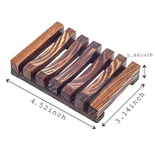 15 Pieces Wooden Soap Dish, Bathroom Wooden Soap Case, Hand Craft Bathtub Shower Dish Accessories - color: Brown-15 Pcs
