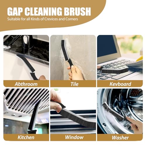 4Pcs Crevice Cleaning Brushes for Household Use, Grout Cleaner Brush, Hard Bristle Groove, Gap Cleaning Tool, Suitable for Areas Usually Difficult to Reach