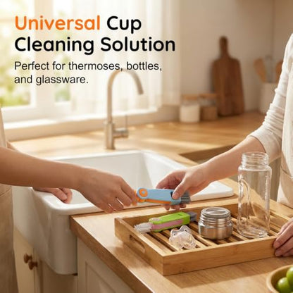 3 in 1 Cup Lid Cleaning Brush, 2026 New Multifunctional Crevice Cleaning Brush for Water Bottle Insulated Cup Tumbler Lid Groove Narrow Space Detail Cleaner Home Kitchen Gadgets (3PC) - color: 3pc