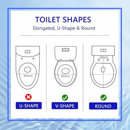 MinSha Round Toilet Seat, 17 Inch Soft Close Toilet Lid, Durable PP Material O-Shape Seat with Quiet Slow Close, Easy Top Fixing Installation & Cleaning, Fits Standard American Toilets, O3CK