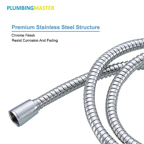79 Inches Stainless Steel Handheld Shower Head Hose Replacement with Brass Nut Long Fexible Shower Hose Extension - size: 79 inch(1pcs)