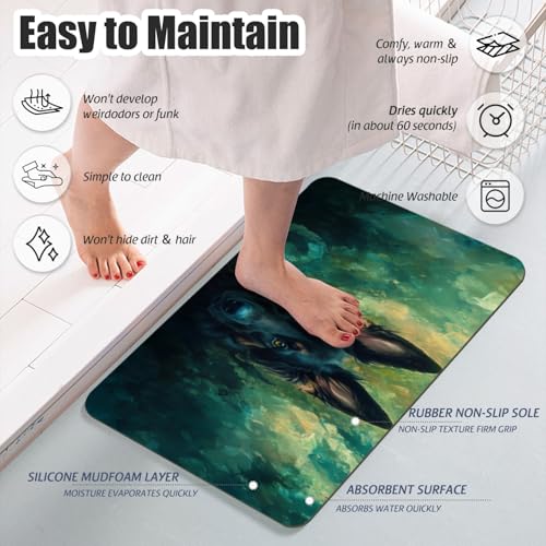 Bathroom Runner Mat Rugs Long,German Shepherd Cute Pattern Diatomite Stone Bath Mat Large Absorbent Diatomaceous Non Slip Fast Dry Bathroom Rugs 16x42in - color: Design10