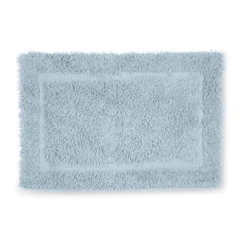 Martex Ringspun Bath Rug, 20" x 30", Soft Blue | 100% Cotton, Super Soft, Super Absorbent, Non-Slip, Quick Drying - color: Soft Blue