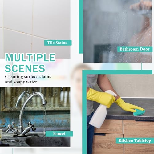 Baderke 4 Pcs Tub Tile Scrubber Cleaning Brush Pads (Without Handle) Compatible with Qaestfy Non-Scratch Scouring Pads Scrub Brush for Shower Bathroom Buildup Toilet Wall Floor(Green) - color: Green