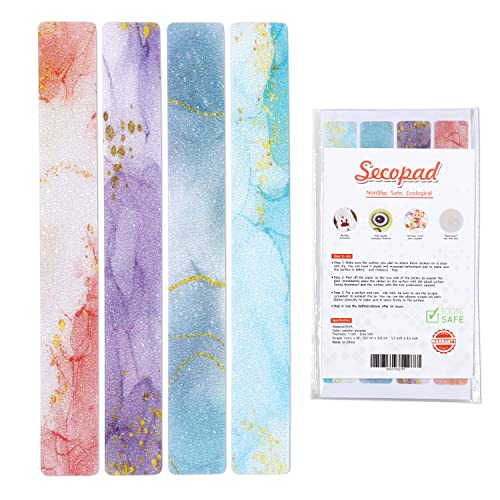 Secopad Anti Slip Colorful Shower Strips 24 PCS Bathtub Strips Adhesive Decals for Bath Tub Shower Stairs Ladders - color: Blue