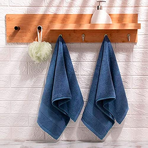 Lchkrep Bathroom Hand Towels (14x30 inch), Home Soft Cotton Super Soft Highly Absorbent Hand Towels for Bath, Hand, Face, Gym and Spa (Navy Blue,2 Pack) - color: Navy Blue-2pack