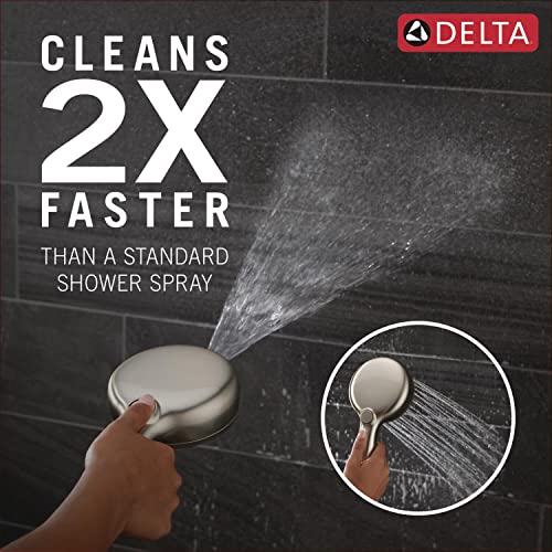 Delta Faucet ProClean Brushed Nickel Shower Head with Handheld, Showerhead with High Pressure Spray, Handheld Shower Head, 6 Spray Settings, SpotShield Brushed Nickel 75740SN - color: SpotShield Brushed Nickel