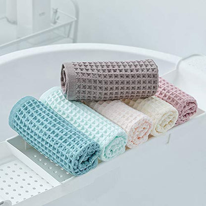 Cotton Material Waffle Bath Towel Soft Absorbent Towel for Bathroom Hotel Household Quick Drying(Pink 34 x 74cm) - size: Pink 34 x 74cm