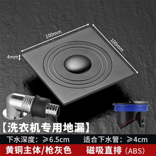 Carpet Tiles Stainless Steel Glass Wiper Bronze Silicone Home Bathroom Scraper Squeegee for Shower Window Practical Scrapers,Gun Gray,Fully Enclosed Washing Machine 10 * 10cm - color: Gun Gray