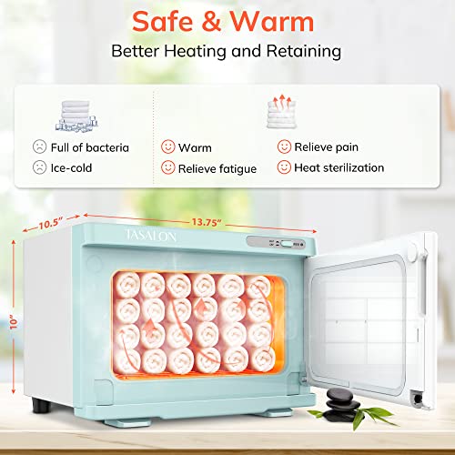 TASALON 8L Professional Hot Towel Warmer Cabinet, Use for Spa & Salon and Bathroom, Upgrade Fast Heating Aluminum Interior, Fits up to 24 Small Towels, White - color: WIHTE