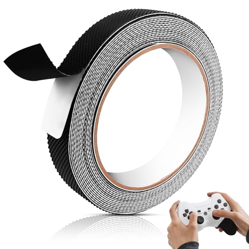 1 Rolls Rubber Grip Tape, 0.8In x 16Ft Ultra-Thin Strong Adhesive Tape | Anti-Slip Waterproof Heat Resistant Wear-Resistant Cushion Pad, Makes Handles & Contact Surfaces Safer with Grip and Comfort