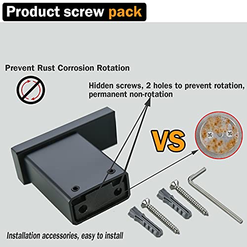 RANDOM Matte Black Towel Hooks for Bathrooms Kitchen Black Hooks for Hanging 2 Pack SUS 304 Stainless Steel Wall Hooks Modern Bathroom Hardware Accessories Coat Robe Hook Wall Mounted.96009-8MB - color: Single Hook-Matte Black