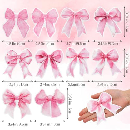 30 Pcs Pink Bow Non Slip Bathtub Stickers Cute Bow Anti Slip Shower Stickers with Scraper Pink Bathroom Accessories Coquettish Preppy Girly Women Decor for Bathroom Bathtub