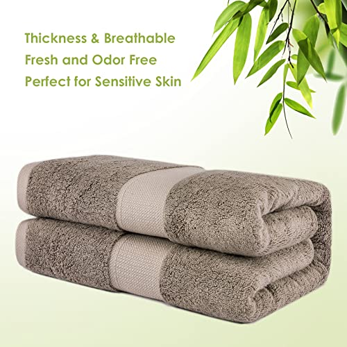 Extra Large Bath Towel Sheets for Body, Sensitive Skin, Adult Kids Baby Luxury Super Soft Highly Absorbent Oversized Towels 35" x 70" 1 Pack Walnut