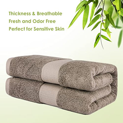 Extra Large Bath Towel Sheets for Body, Sensitive Skin, Adult Kids Baby Luxury Super Soft Highly Absorbent Oversized Towels 35" x 70" 1 Pack Walnut